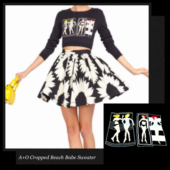 ALICE + OLIVIA Beach Babe Cropped Sweater - Picture 2 of 8